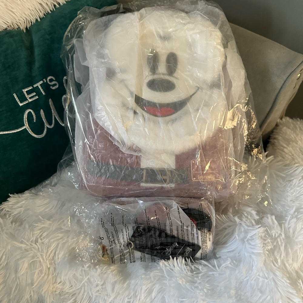 🌲Loungefly Disney Mickey Mouse Christmas Santa Wallet & Backpack🌲 - Picture 12 of 12